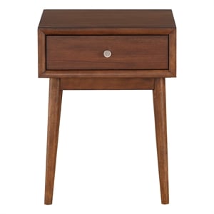 Lexicon Frolic Wood 1 Drawer End Table in Brown