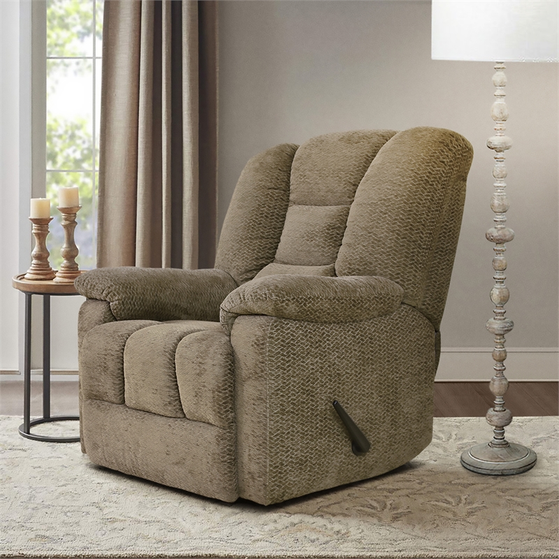 Lexicon Kaylene Chenille Recliner in Brown