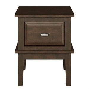 Lexicon Minot Wood 1 Drawer End Table in Cherry