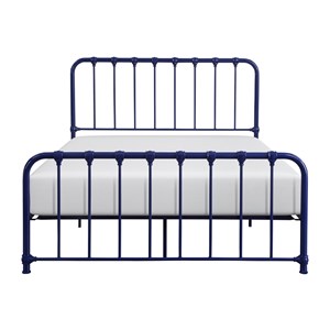 Lexicon Bethany Full Metal Platform Bed in Navy Blue