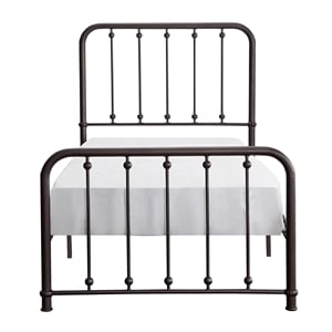 Lexicon Larkspur Twin Metal Platform Bed in Dark Bronze