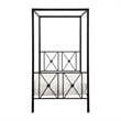 Lexicon Rapa Metal Frame Canopy Twin Platform Bed in Black