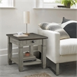 Lexicon Granby Wood 1 Drawer End Table in Antique Gray