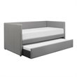 Lexicon Adra Faux Leather Daybed in Gray