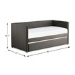 Lexicon Therese Upholstered Daybed with Trundle in Gray