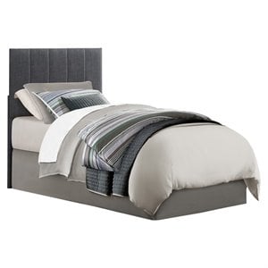 Lexicon Potrero Twin Upholstered Panel Headboard in Gray