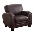 Lexicon Rubin Bonded Leather Accent Chair in Dark Brown