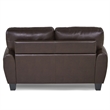 Lexicon Rubin Bonded Leather Loveseat in Dark Brown