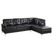 Lexicon Barrington Faux Leather Sectional Sofa in Black