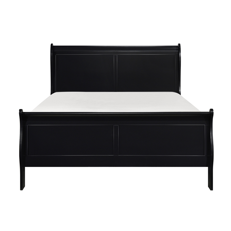 Lexicon Mayville Traditional Wood Queen Sleigh Bed in Black