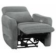 Lexicon Edition Contemporary Chenille Power Reclining Chair in Gray