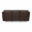 Lexicon Marille Double Reclining Sofa with Center Drop-Down Cup Holders in Brown