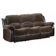 Lexicon Cranley Traditional Microfiber Double Reclining Sofa in Chocolate