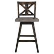 Lexicon Amsonia Wood Dining Swivel Counter Stools in Distressed Gray (Set of 2)