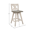 Lexicon Amsonia Asian Hardwood Dining Swivel Counter Stools in Brown (Set of 2)