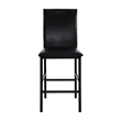 Lexicon Tempe Metal Counter Height Dining Chairs in Black and Brown (Set of 4)