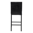 Lexicon Tempe Metal Counter Height Dining Chairs in Black and Brown (Set of 4)