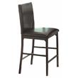 Lexicon Tempe Metal Counter Height Dining Chairs in Black and Brown (Set of 4)