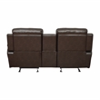 Lexicon Marille Double Glider Reclining Loveseat with Center Console in Brown