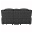 Lexicon Madrona Hill Microfiber Double Reclining Love Seat in Gray