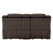 Lexicon Madrona Hill Microfiber Double Reclining Love Seat in Dark Brown
