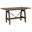 Lexicon Holverson Wood Counter Height Dining Table in Rustic Brown and Gunmetal