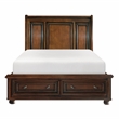 Lexicon Cumberland 2 Drawers Wood Eastern King Sleigh Bed in Brown Cherry