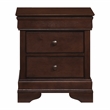 Lexicon Abbeville 3-Drawers Traditional Wood Nightstand in Brown Cherry
