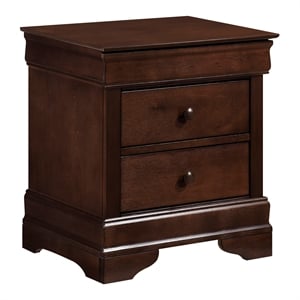 Lexicon Abbeville 3-Drawers Traditional Wood Nightstand in Brown Cherry