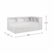 Lexicon Galen Pine Wood Twin Bookcase Corner Bed with Twin Trundle in White