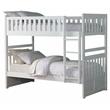 Lexicon Galen Transitional Wood Twin over Twin Bunk Bed in White
