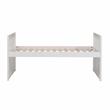 Lexicon Galen Wood Twin Bed with 2 Storage Drawer Trundle Bed in White