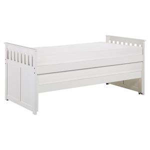 Lexicon Galen 81.5&quot Transitional Wood Twin over Twin Bed in White
