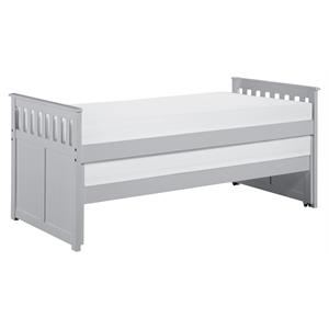 Lexicon Orion 81.5&quot Transitional Wood Twin over Twin Bed in Gray