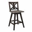 Lexicon Amsonia 5-Piece Wood Counter Height Dining Set in Distressed Gray/Black