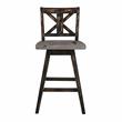 Lexicon Amsonia 5-Piece Wood Counter Height Dining Set in Distressed Gray/Black