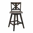 Lexicon Amsonia 5-Piece Wood Counter Height Dining Set in Distressed Gray/Black