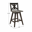 Lexicon Amsonia 5-Piece Wood Counter Height Dining Set in Distressed Gray/Black