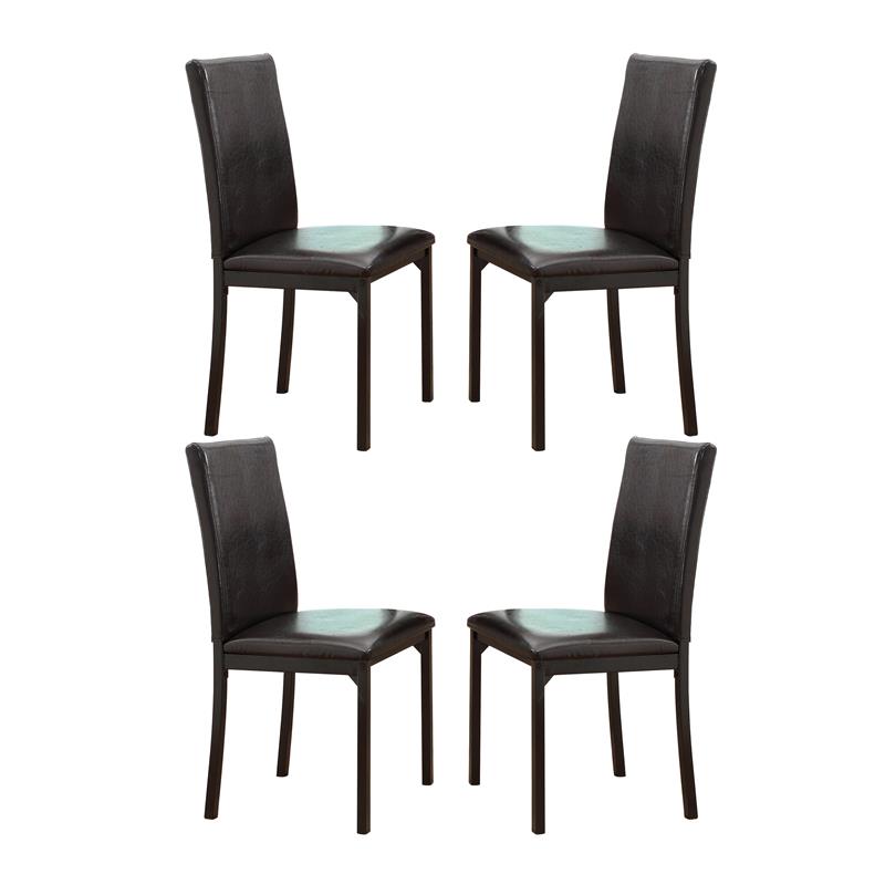 Lexicon Tempe 5-Piece Transitional Metal Dining Set in Black