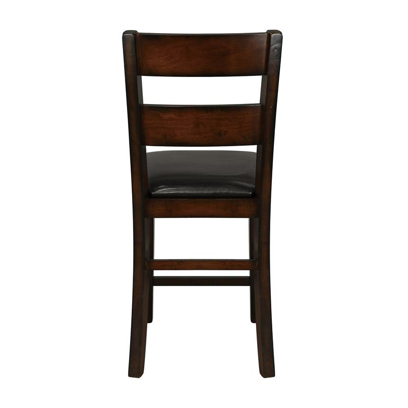 Lexicon Mantello 5-Piece Transitional Wood Counter Height Dining Set in Cherry
