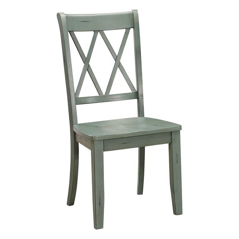 Lexicon Janina 5-Piece Contemporary Wood Dining Set in Natural and Teal