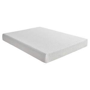Lexicon Homelegance Bedding 8&quot Modern Fabric Twin Gel Memory Mattress in White