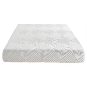 Lexicon Homelegance Bedding 10&quot Modern Fabric Twin Gel Memory Mattress in White