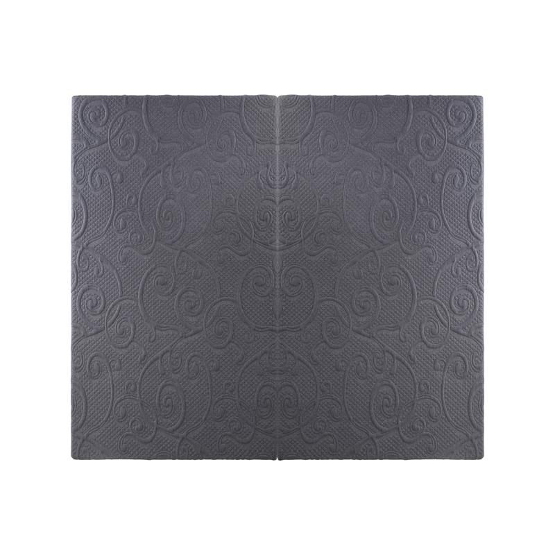 Lexicon Homelegance Bedding Fabric Split EK Gel Memory Hybrid Mattress in Gray