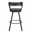 Lexicon Appert Metal Swivel Pub Height Chair in Mottled Silver/Brown (Set of 2)