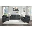 Lexicon Holleman Modern Textured Fabric Sofa with Pillow-top Arms in Dark Gray