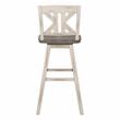 Lexicon Amsonia K-back Bar Height Dining Swivel Chair in White (Set of 2)