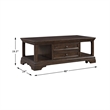 Lexicon Tobias Traditional Wooden Lift Top Coffee Table in Espresso