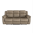 Lexicon Centeroak Modern Contemporary Microfiber Reclining Sofa in Sandy Brown
