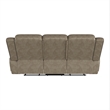 Lexicon Centeroak Modern Contemporary Microfiber Reclining Sofa in Sandy Brown
